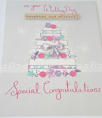 Daughter & Husband Wedding Day Congratulations. Card By Just Write. 12 Avail. • £1.65