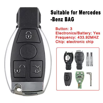 Remote Car Key Fob 3-Button For Benz CL500 CL550 E300 E320 R350 C63 AMG • $18.99