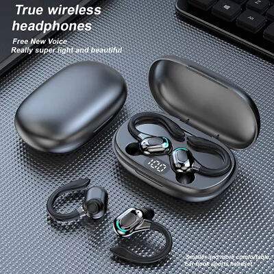 Bluetooth 5.0 Headset TWS Wireless Earphones Stereo Earbuds Headphones Ear Hook • $15.66