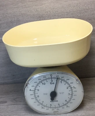 Vintage 1970s Salter Cream Kitchen Weighing Scales PROPER RETRO FUNKY 11lb 5kg • £13.49