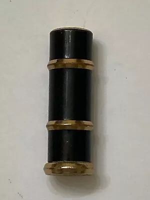 Vintage Coty Lipstick In A Black And Gold-tone Case Blush Dazzle Shade C. 1950 • $50