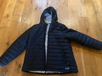 £8.50 • Buy Ladies Padded Puffer Hooded Jacket Coat In Black Size 20 Peter Storm Pockets Vgc