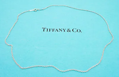 Estate Tiffany & Co. Elsa Peretti Spain Sterling Silver 18  Fine Chain Necklace • $40