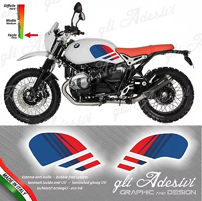 Set Stickers Tank BMW Ninet Nine T Urban GS Red Blue Anniversary Bm Nu R5 • £26.39