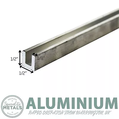 1/2  X 1/2  Aluminium U-Channel Trim X 1/8  Wall -  Aluminium Channel U Profile • £14.70