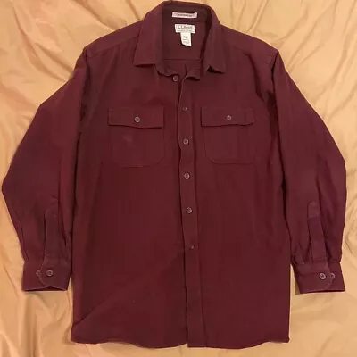 LL Bean Maroon Chamois Shirt • $25