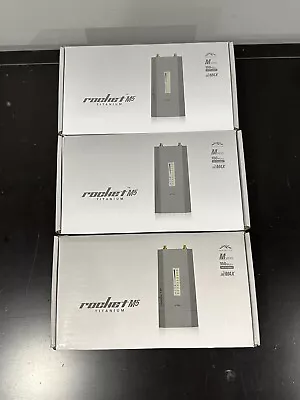 Lot Of 3 Ubiquity Rocket M5 Titanium AirMax BaseStation Wireless Access Points • $100