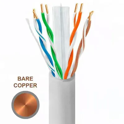 £0.99 • Buy External Cat6 LAN Network Ethernet Cable Outdoor UTP 23AWG COPPER Lead Lot