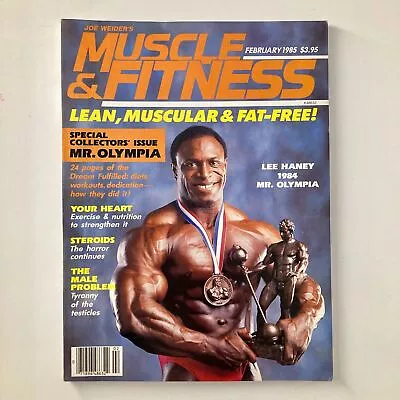 Joe Weider's Muscle & Fitness Magazine February 1985 Lee Haney Mr. Olympia VG • $29.97