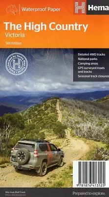 $15.25 • Buy The High Country 4WD Map - Victoria - Hema - 1:200K | 9th Ed 2017 Waterproof