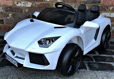 £139.95 • Buy Kids Lamborghini Aventador Roadster Style 12v Battery Electric Ride On Car White