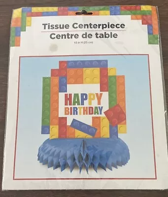 Building Block Tissue Birthday Centerpiece  • $5