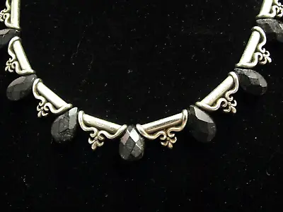 Vintage 18  Silver NECKLACE Hippie Gypsy Gothic Steampunk Mourning Boho .. H1109 • $59