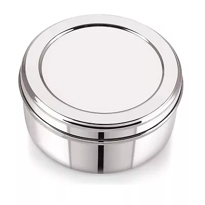 Stainless Steel Cake Storage Tin Ware Sidekick Food & Snack Container/Box Dabba • $24.42