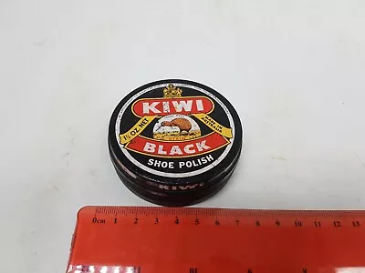 Vintage Black Kiwi Shoe Polish 1.5oz Empty Tin  • $16.96