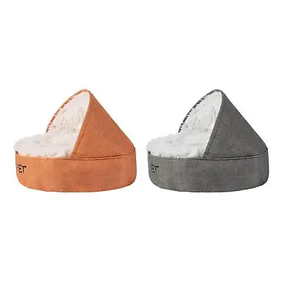 Cat Bed Cave With Hood Nonslip Bottom Plush Bed For Pets Calming Pet Bed • £26.83