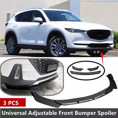 Add-on Universal Fit For 2017-21 Mazda CX-5 Front Lip Spoiler Splitter Lip Black • $69.99