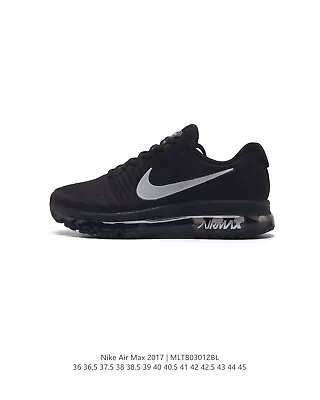 NIKE AIR MAX 2017 Men's Running Trainers Shoes Black And Silver • $178.23