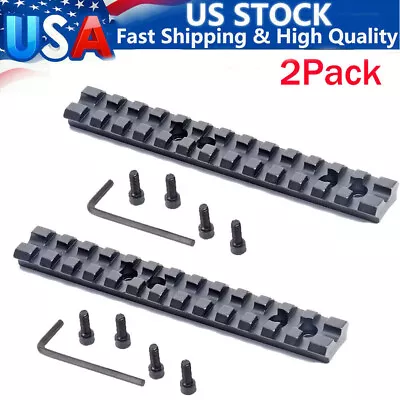 2x 13 Slot 20mm Picatinny Rail Top Rail Mount For Mossberg 500/590/835 Shotgun • $14.93