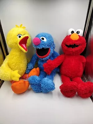 Kohls Cares Sesame Street Grover Big Bird Elmo Plush Toy Lot Of 3 • $15.96