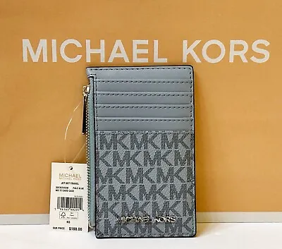 Michael Kors Jet Set Travel Top Zip Card Case Wallet • $49.80