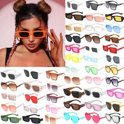 $4.92 • Buy Fashion Retro Y2k Rectangle Sunglasses Shades Sun Glasses Women UV400 Square ~