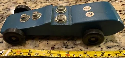 Vintage Boy Scouts Pinewood Derby Car Blue W/ White Decals No. 21 • $12.95