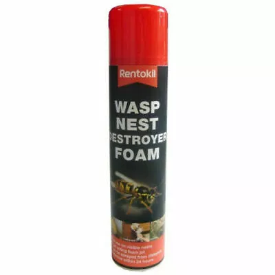 Wasp Nest Destroyer Foam Killer Spray Rentokil 300ml Quick Strong Kills Wasps • £8.99