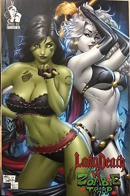 Lady Death Vs Zombie Tramp #1 Mike DeBalfo TPB Kickstarter Dan Mendoza NM+ • $39.99