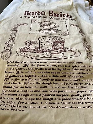 Vintage Apron Bread Baking Bara Brith Welsh Recipe Heavy Cotton Never Used • $13.99