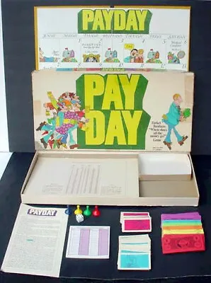 1975 Vintage Payday Board Game Parker Brothers Where Does All Money Go Pay Day • $20