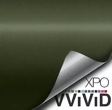 VVivid Xpo Matte Military Green Vinyl Car Wrap Film | V148 • $1.99