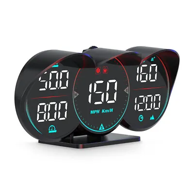 Car HUD Gauge Digital Head Up Display GPS Speedometer MPH KMH Overspeed Alarm • $47.60