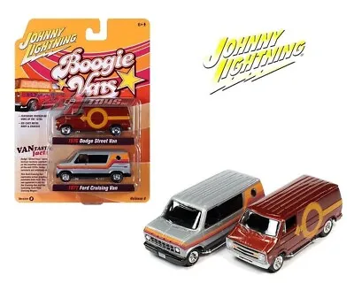 Johnny Lightning 1:64 Boggie Van 1976 Dodge Street Van & 1977 Ford Van JLSP219-B • $15.99