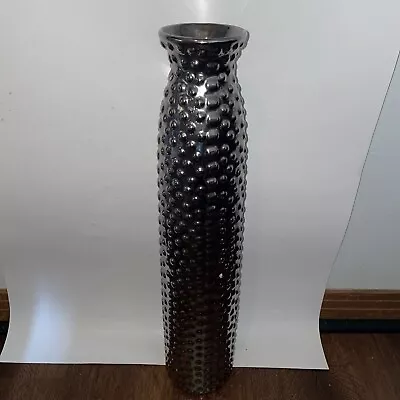 21 Inch Tall Metal Over Ceramic Vase  • $15