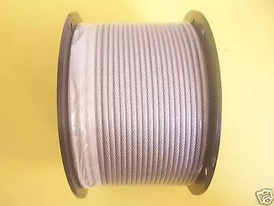 Vinyl Coated Wire Rope Cable 1/8 - 3/16 7x19: 50100 250 500 1000  Ft • $28.25