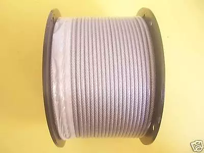 Vinyl Coated Wire Rope Cable 3/32 - 3/16 7x7: 50100 250 300 500 1000  Ft • $16.50