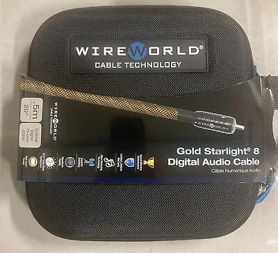 $389 • Buy Wireworld GSV Gold Starlight 8 Digital Audio Cable, RCA Plugs, 0.5 Meters