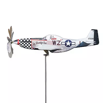 1pcs Airplane Wind Spinner Metal Wind Spinners Wind Sculpture Windmill Aircraft  • $24.33