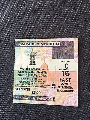 £3.99 • Buy Ticket 1985 FA Cup Final Everton V Manchester United