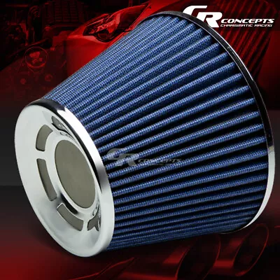 3  Cold/short Ram Blue High Flow Air Intake Tapered Gauze Rubber Filter+clamp • $10.84