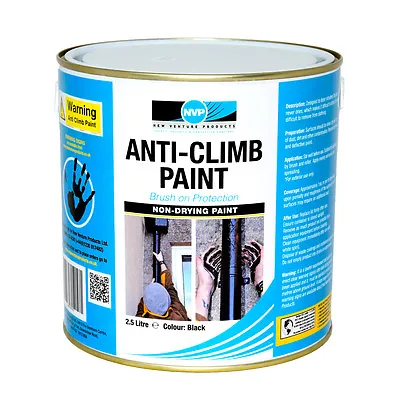 £31.95 • Buy Anti Climb Paint (Anti Vandal)  2.5 Litre (2.9kg) Black, Red, Grey Or Green