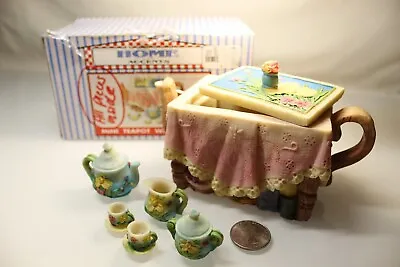 Vintage Mini Tea Pot Set Resin Easter Retro Home Accents • $7.50