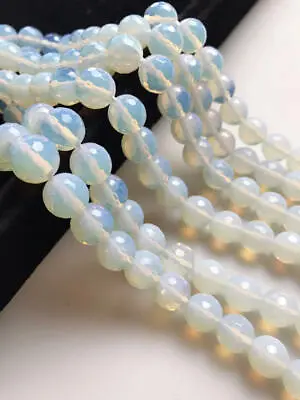 Opalite Faceted Round Beads Size 4mm 6mm 8mm 10mm 12mm 15.5  Strand • $5.49