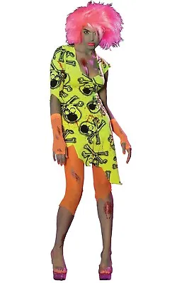 Rubie's Zombie Neon Rave Zombie Fancy Dress Costume Adult Standard UK 12-14 • £9.99