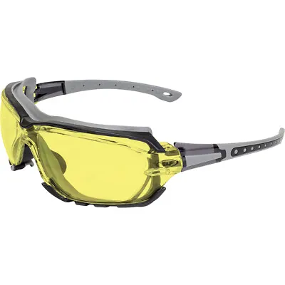 OCTANE PADDED SAFETY GLASSES ANTI FOG YELLOW LENS GRAY FRAME By GLOBAL VISION • $15.99