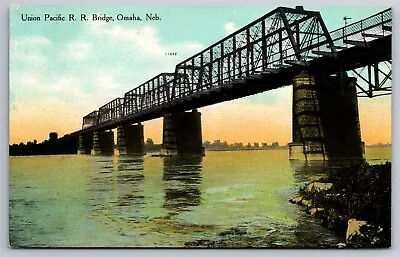 Union Pacific RR Bridge Missouri River Omaha Neb C1910 Postcard N16 • $9.50