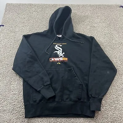 Vintage Chicago White Sox Sweater Mens XL Black Faded World Series 2005 Hoodie • $58.61