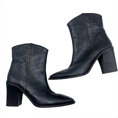 Free People Barclay Western Ankle Boots In Black Size 10 • £75.99