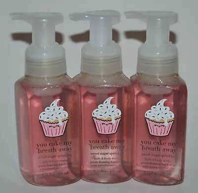 3 New Bath & Body Works Cake Sweet Sugar Sprinkles Gentle Foaming Hand Soap Wash • £17.35